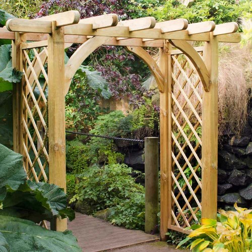 Wooden garden arch pergola - wooden,