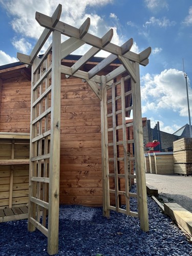 Diy timber trellis - diy, archway