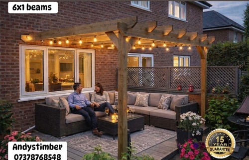 Wooden pergola lean gazebo - pergola, -lean