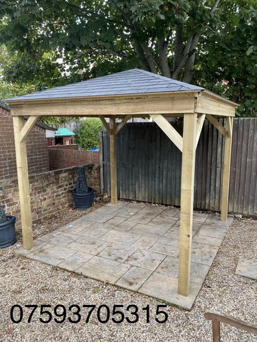 Wooden gazebo pergola - 3m,