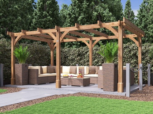 Wooden pergola kit - wooden, diy