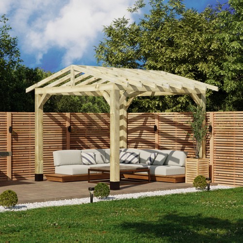 Wooden pergola open roof - pergola,