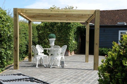 Rustic timber gazebo - timber,