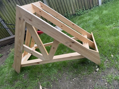 Wooden frame roof structure - roof,