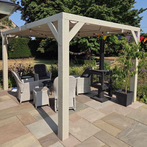 Heavy duty wooden box pergola - heavy,
