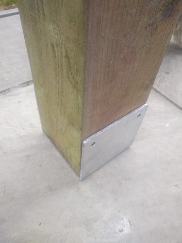Post base socket 150mm pergola - socket,