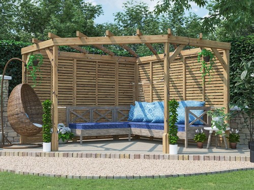 Wooden corner garden - corner,