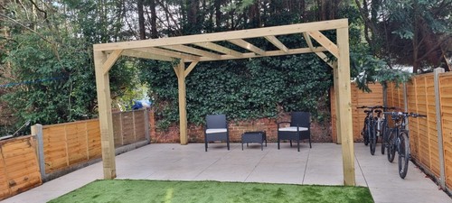 Box pergola heavy duty wood - box,