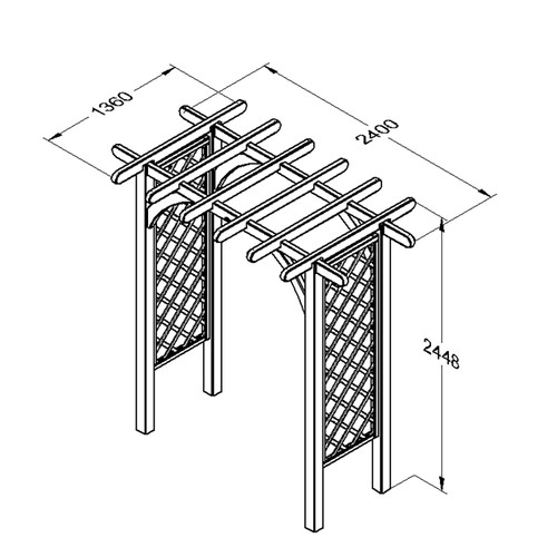 Wooden garden pergola arch - arch,
