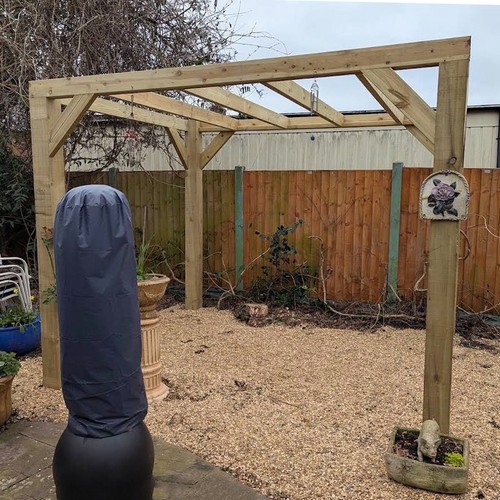 Rustic grade box pergola - b,