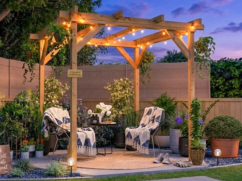 Wooden pergola kit - wooden, 2m